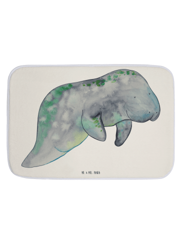 Mr. & Mrs. Panda Duschvorleger Seekuh Chillen ohne Spruch in Weiß