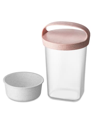 koziol BUDDY 0,7 - Snackpot mit Einsatz und Deckel 700ml in organic pink-organic white/