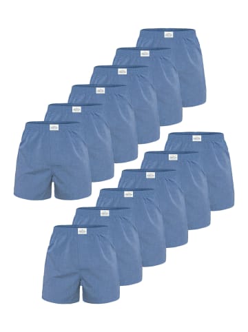 Lakeford & Sons Boxer American Boxershorts Herren 12-Pack in klassischen Designs in hellblau