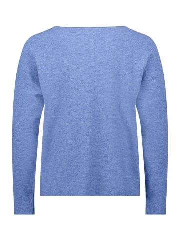 BETTY & CO Strickpullover mit Rundhalsausschnitt in Middle Blue Melange