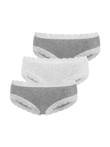 LASCANA Jazz-Pants Slips in grau-meliert, creme