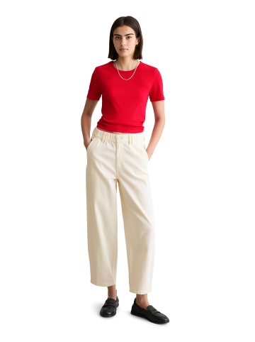 Barrel-Pants cropped in Creamy White