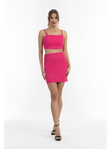 faina Damen Minirock Aus Jersey in Pink