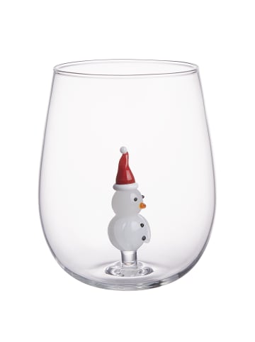 Butlers Butlers Trinkglas MERRY & JOY Schneemann in Durchsichtig