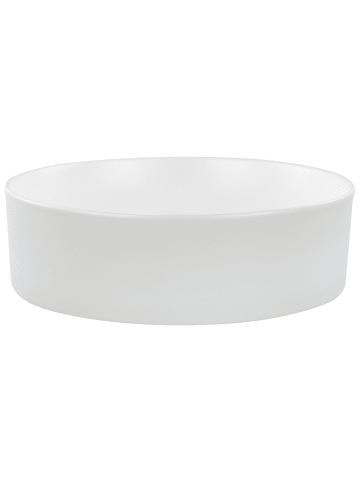 Beliani Waschbecken TEBAR in Weiß - (W) 40 x (H) 12 x (L) 40 cm