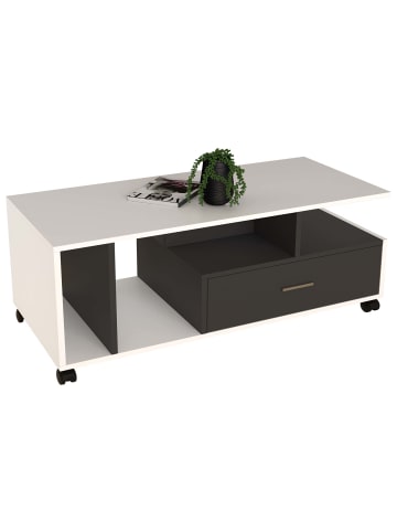 ebuy24 Couchtisch Silus 3 Weiß 112 x 50 cm