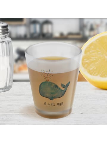 Mr. & Mrs. Panda Schnapsglas Wal Konfetti ohne Spruch in Transparent