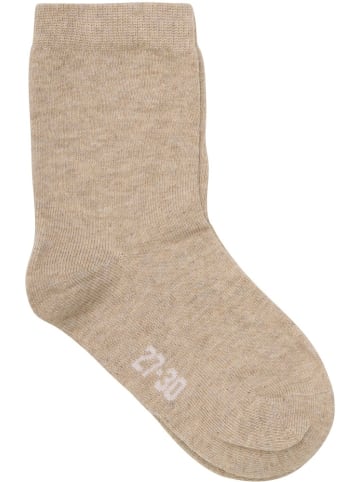 Minymo Kinder Socken "Ankle Sock Solid (5-Pack)" in Braun