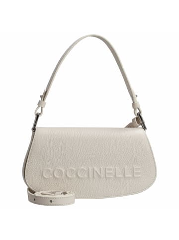 COCCINELLE Myrtha Maxi Log - Schultertasche 24 cm (noir) in weiß