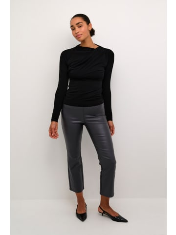 Kaffe Langarm-Bluse KAaida in Black Deep