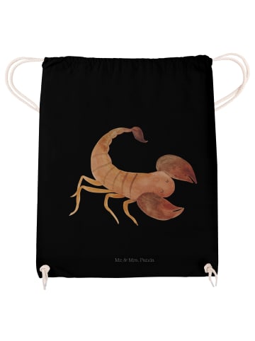 Mr. & Mrs. Panda Jutebeutel Sternzeichen Skorpion ohne Spruch in Schwarz