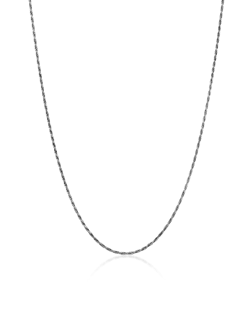 KUZZOI Halskette 925 Sterling Silber in Grau