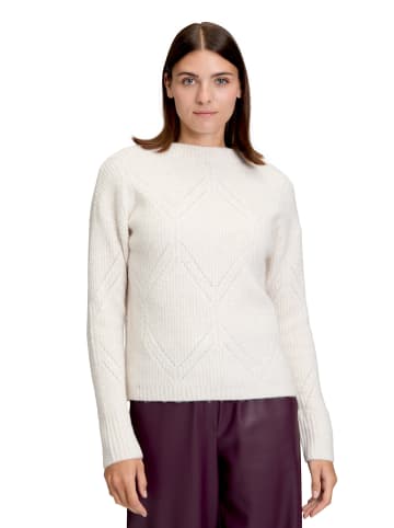 BETTY & CO Strickpullover mit Struktur in Bright Cream Melange