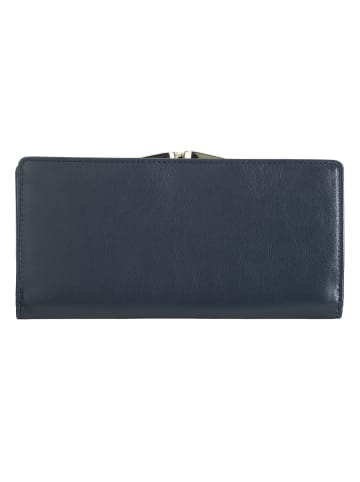 DuDu Chiloé Geldbörse RFID Schutz Leder 19.5 cm in navy