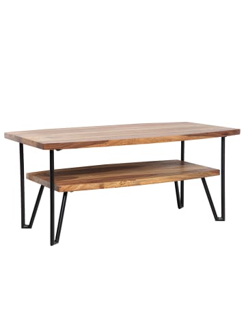 FineBuy Couchtisch in Braun / Sheesham / 90x50x40