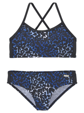 Buffalo Bustier-Bikini in blau bedruckt