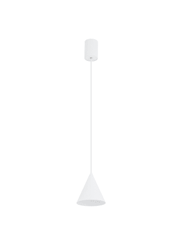 Licht-Erlebnisse Pendelleuchte Ø 11 x (T)130 cm in Weiß