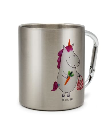Mr. & Mrs. Panda Thermotasse Einhorn Vegan ohne Spruch in Silber