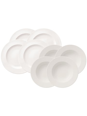Villeroy & Boch 8er Set Geschirr For Me weiß in weiß