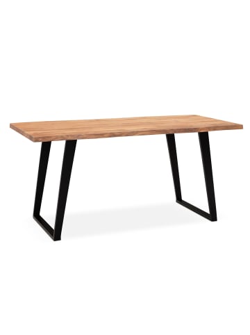 KADIMA DESIGN Schreibtisch 140x80x76 cm Massivholz / Metall Computertisch