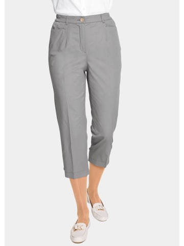 GOLDNER Kurzgröße:  3/4-Hose Carla aus hochwertiger Pima-Baumwolle in silbergrau