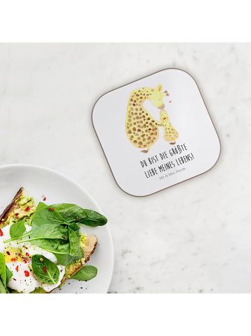 Mr. & Mrs. Panda Untersetzer Tasse Giraffe Kind mit Spruch in Weiß
