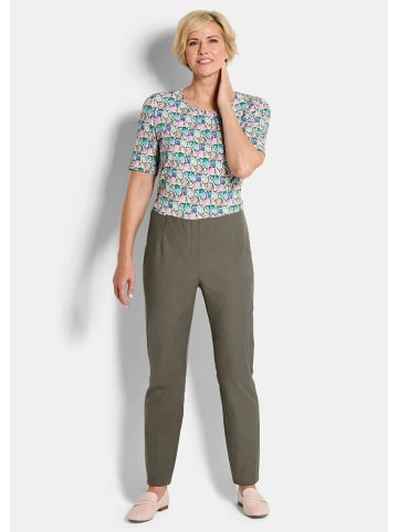 GOLDNER Röhrenhose Jerseyhose mit Schlupfbund in salbei