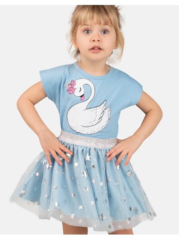 Denokids Dress Swan&Stars in Light Blue