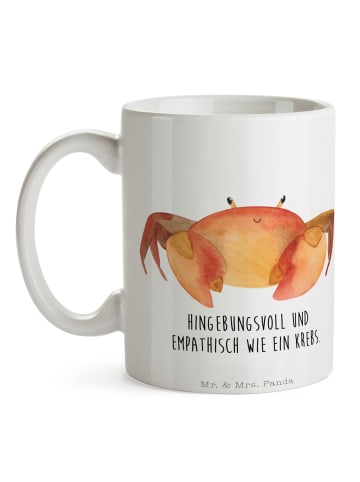 Mr. & Mrs. Panda Trinkbecher Sternzeichen Krebs mit Spruch in Weiß