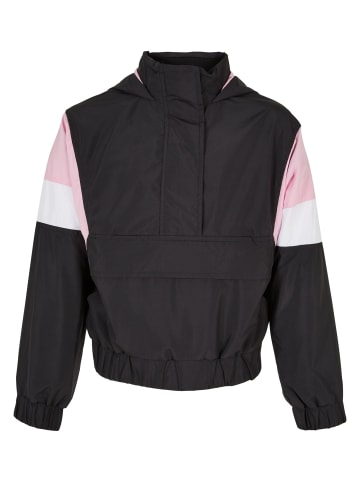 Urban Classics Windbreaker in black/girlypink/white