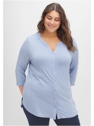 sheego Shirtbluse in mittelblau