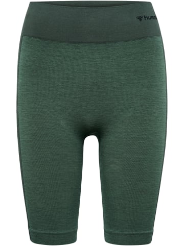 Hummel Hummel Cycling Shorts Hmlclea Yoga Damen Dehnbarem Atmungsaktiv Schnelltrocknend Nahtlosen in CLIMBING IVY/BEETLE MELANGE