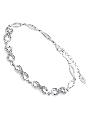 LOTUS silver Unendlich Armband 925 Sterling Silber ca. 16cm weiß, silber