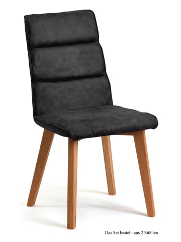58 aufm Kessel ESSZIMMERSTUHL (2er-Set) Darell 47x92x60 Eiche geölt/Anthrazit
