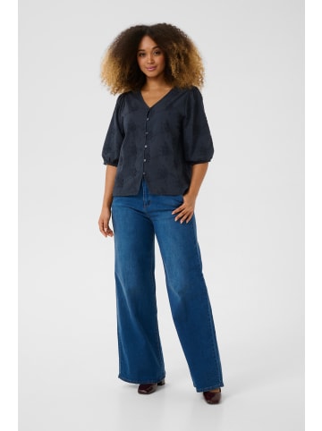 Cream Kurzarm-Bluse CRAlisa Regular fit in Navy Blazer