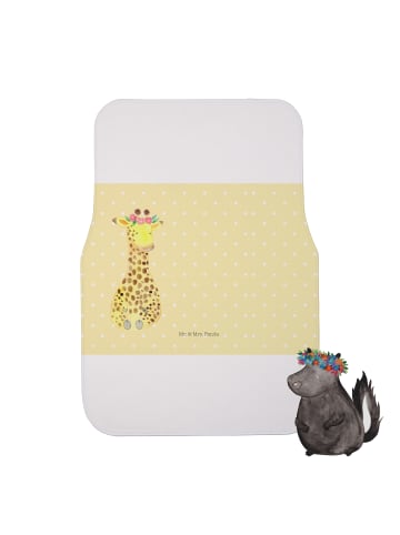 Mr. & Mrs. Panda Fußmatte Fürs Auto Nasenbär ohne Spruch in Gelb Pastell