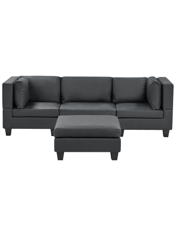 Beliani 4-tlg 3-Sitzer Sofa UNSTAD in Schwarz