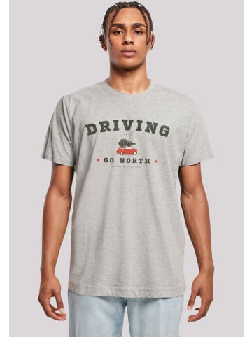 F4NT4STIC T-Shirt Driving Home Weihnachten in grau meliert