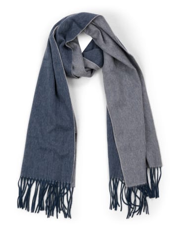 CASH-MERE.CH Bio Schal double face in Blau