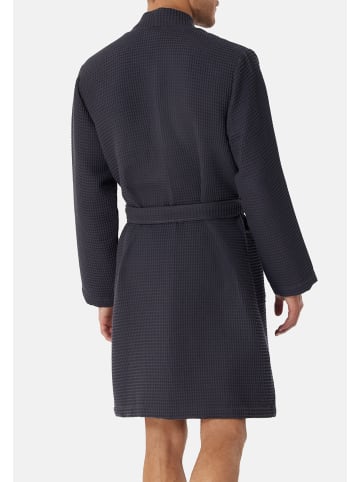 Schiesser Bademantel Waffel Piqué - Cotton in Anthrazit