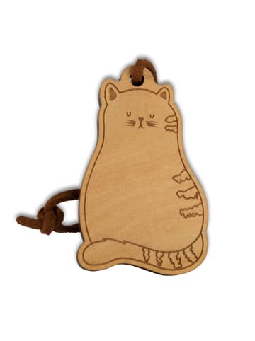 Mr. & Mrs. Panda Anhänger Katze Sitzen ohne Spruch in Braun