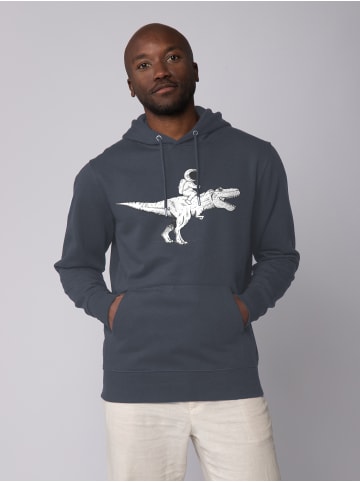 wat? Apparel Sweatshirt Astronaut on T-Rex in India Ink Grey