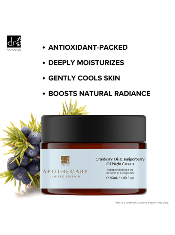 Dr Botanicals DB Preiselbeeröl und Wacholderbeeröl Nachtcreme 50ml