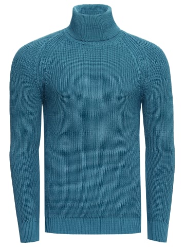Rusty Neal Grobstrick Slim Fit Rollkragen-Pullover in Petrol