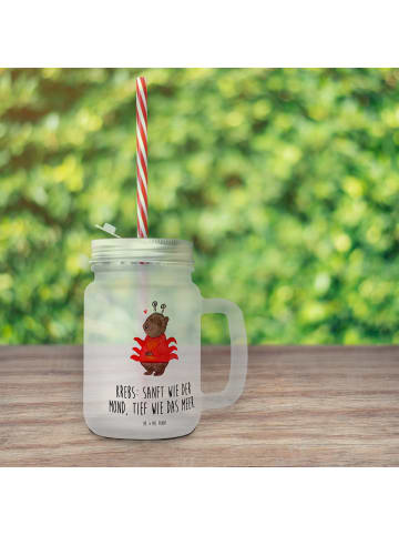 Mr. & Mrs. Panda Blümchentailglas Krebs Astrologie mit Spruch in Transparent