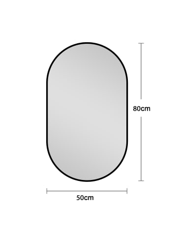 ABRIHOME Badezimmerspiegel in Silber 50x80 cm