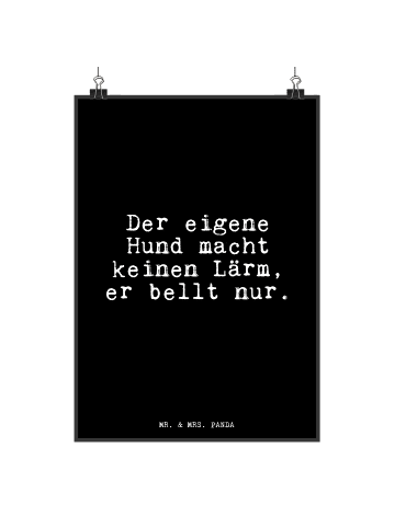 Mr. & Mrs. Panda Plakat Der eigene Hund macht... mit Spruch in Schwarz