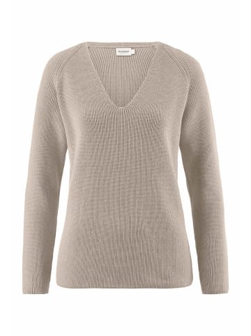 Hessnatur Hessnatur Strick Pullover Regular aus reiner Bio-Baumwolle in taupe