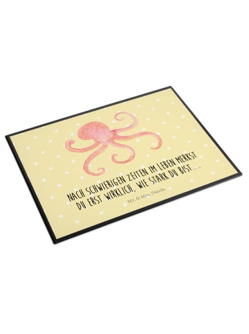 Mr. & Mrs. Panda tischauflage Tintenfisch mit Spruch in Gelb Pastell