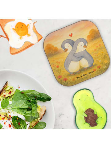 Mr. & Mrs. Panda Tischuntersetzer Pinguine Kuscheln Design ohne ... in Weiß